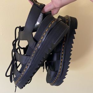 dr. martens nartilla leather gladiator sandals